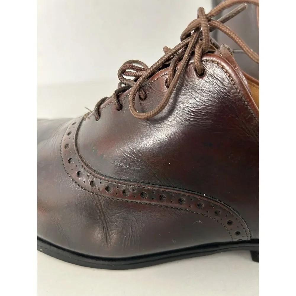 VINTAGE‎ Allen Edmonds Danbury Burgundy Leather Oxfords Men's Dress Shoes 8.5 D